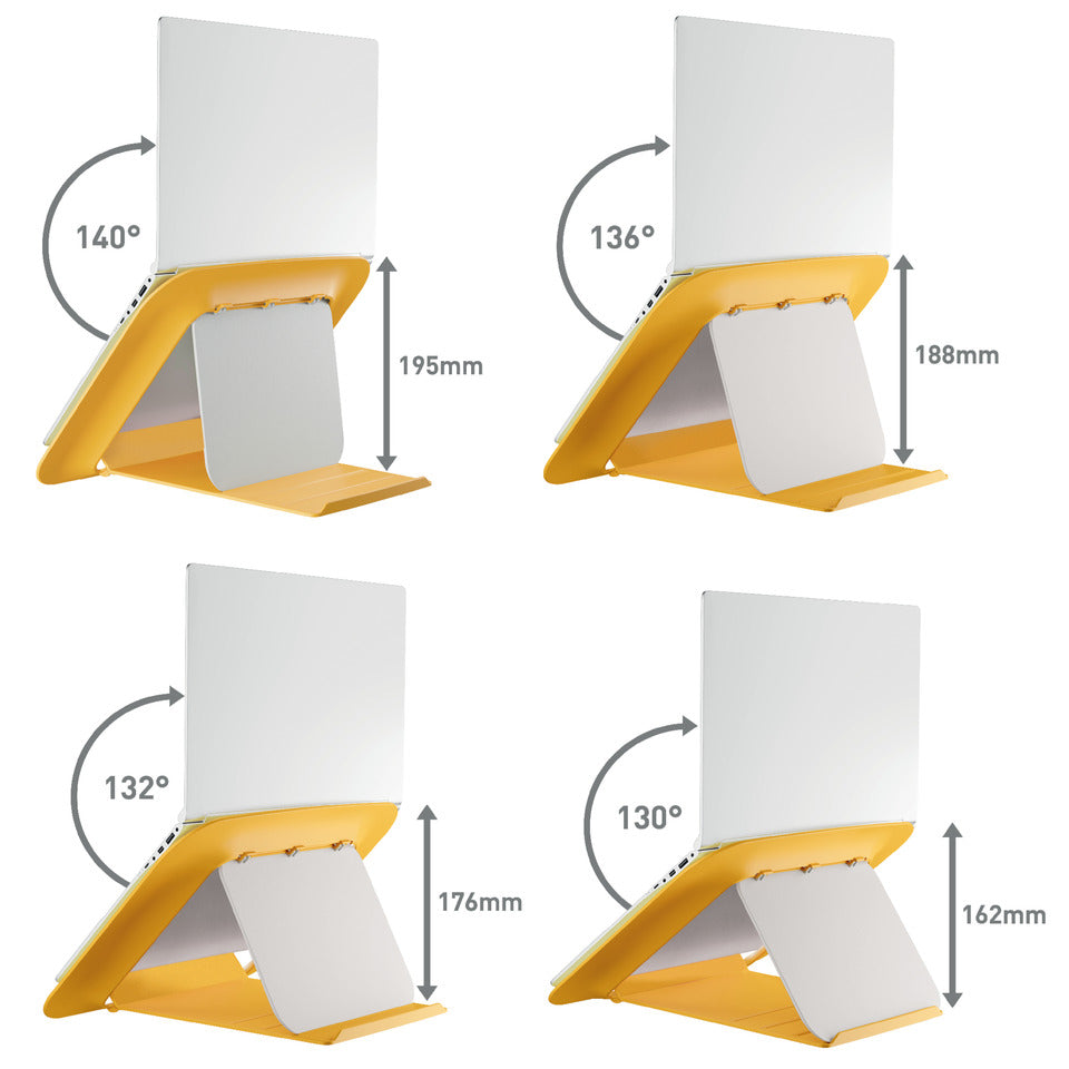 Notebookständer Ergo Cosy, 13" bis 17", höhenverstellbar, gelb LEITZ 6426-00-19 LEITZ 6426-00-19 Ergo