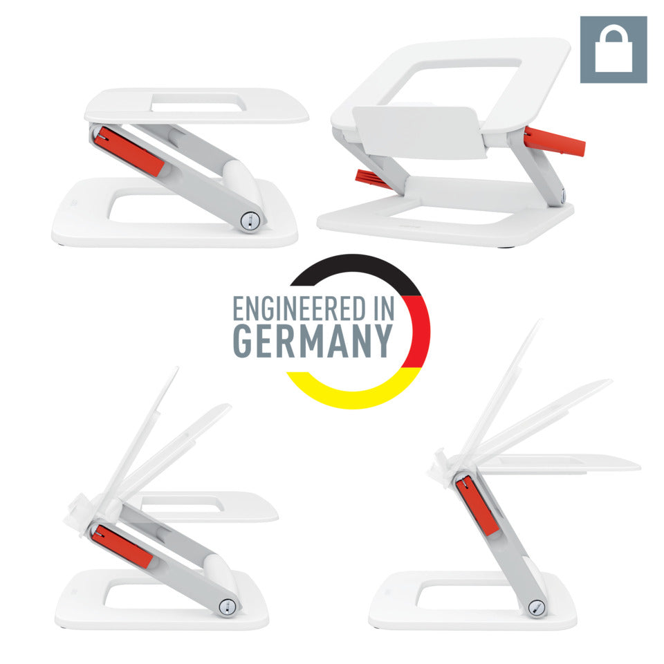 Notebookständer Ergo Multi-Winkel, 13" bis 15", 6-fach verstellbar, weiß LEITZ 6424-00-01 LEITZ 6424-00-01 Ergo
