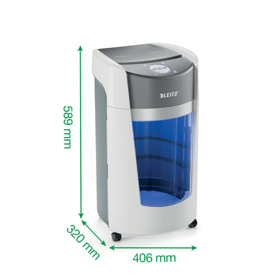 Aktenvernichter IQ OptiMax Office P5, weiß LEITZ 8360-00-00 LEITZ 8360-00-00 Mikro-Partikel