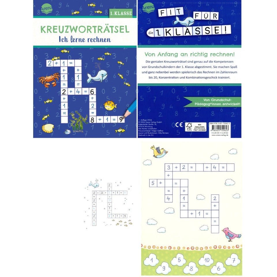 Übungsblock Lernen mit Kreuzworträtseln, 4 Titel ARENA 17524-9 ARENA 17524-9  6Titel