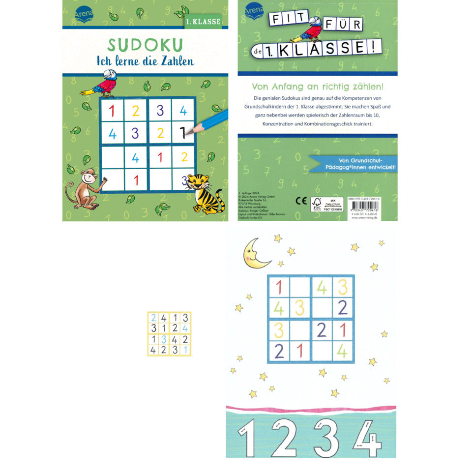 Übungsblock Lernen mit Kreuzworträtseln, 4 Titel ARENA 17524-9 ARENA 17524-9  6Titel