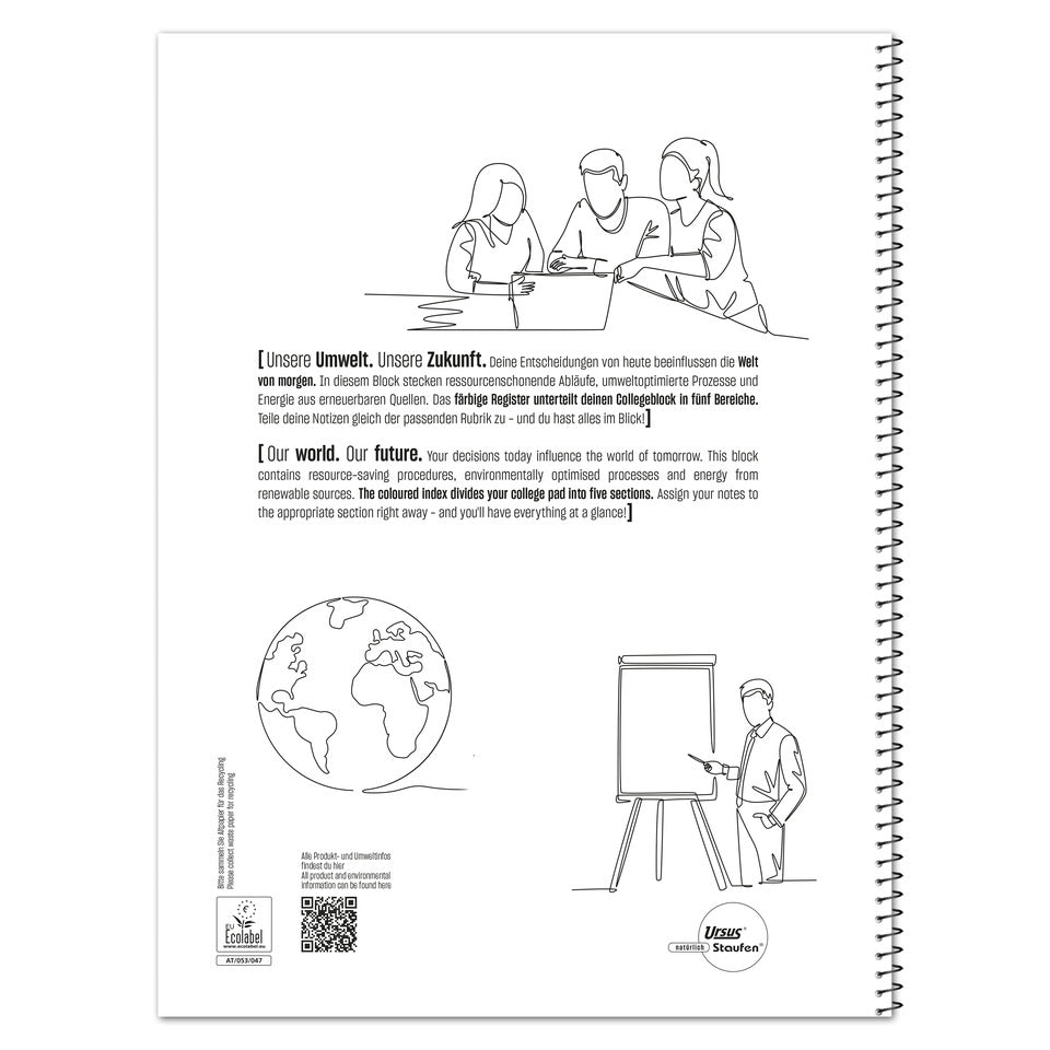 Collegeblock mit Register, A4, 100 Blatt, kariert STAUFEN STYLE 608555000 STAUFEN STYLE 608555000 Competenz