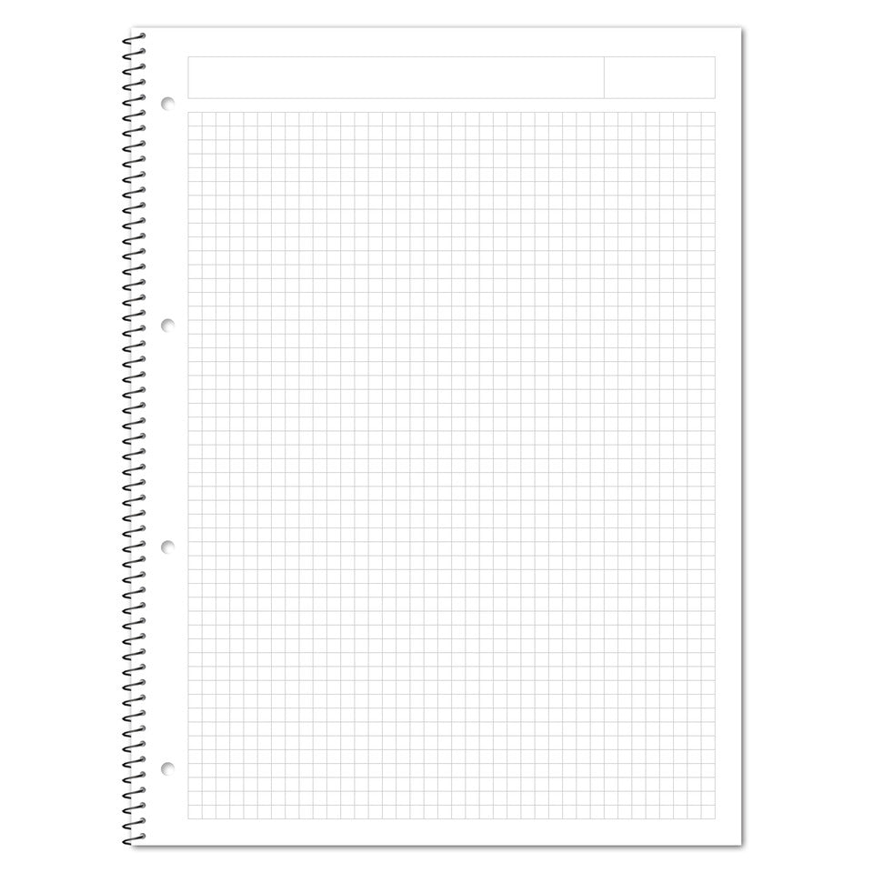 Collegeblock Advanced, A4, 70g/m², 80 Blatt, kariert mit Kopfzeile, weiß URSUS STYLE 608545000 URSUS Style 608545000 Notes Kopfzeile