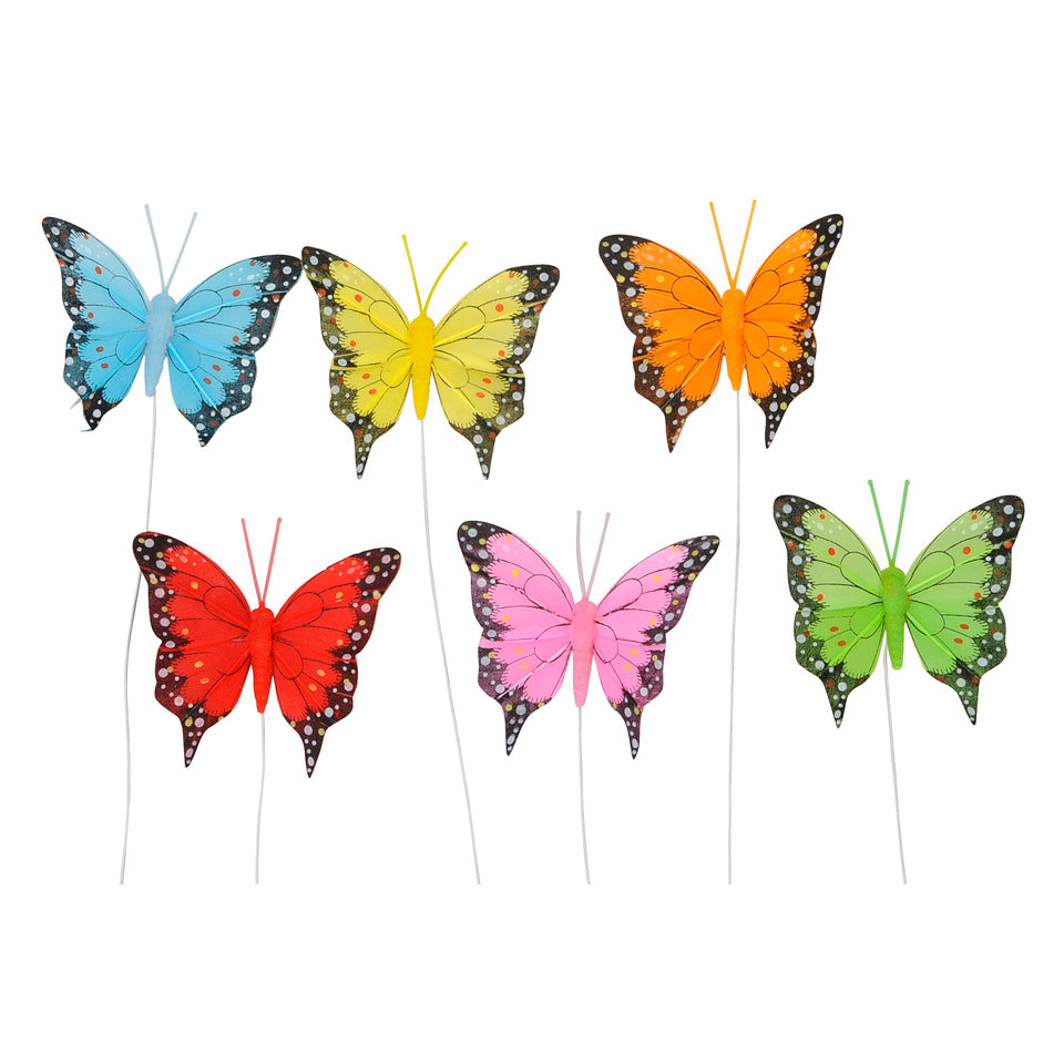 Deko Schmetterling, 24 Stück, bunt sortiert  392969008999 392969008999 8x18cm