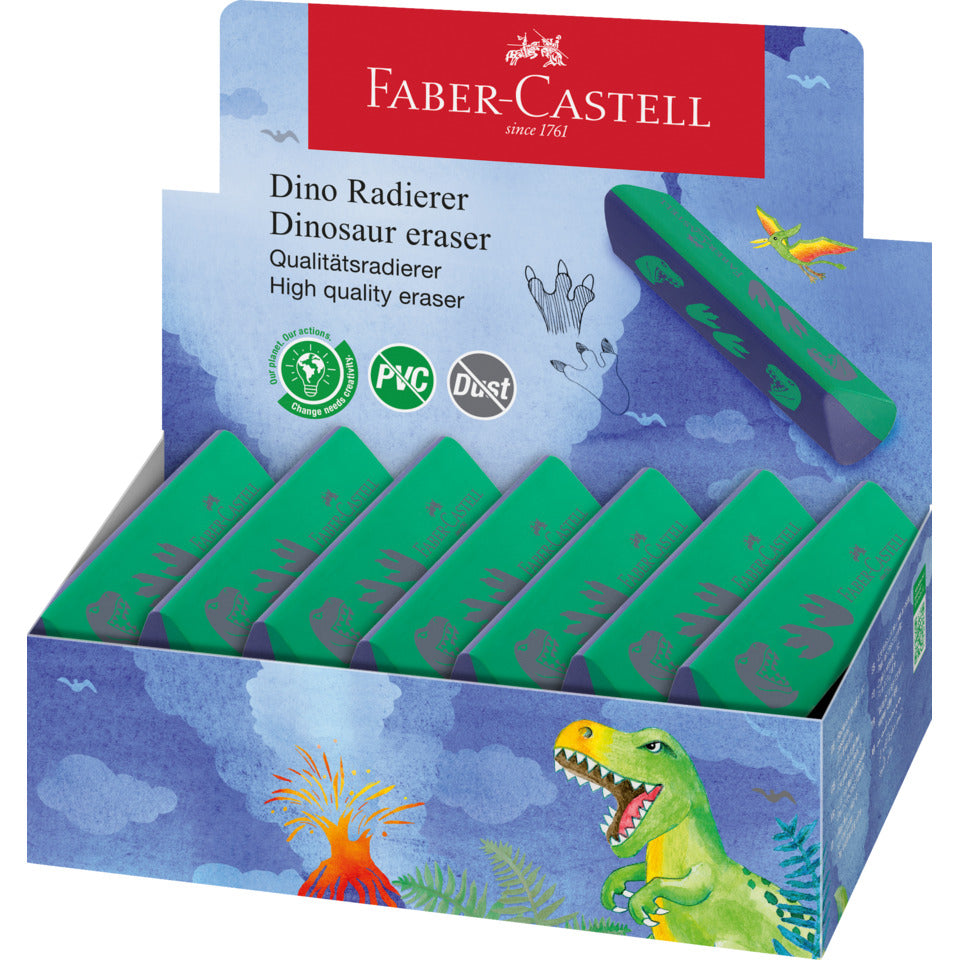 Radierer PVC & Dust-free Dino FABER CASTELL 188750