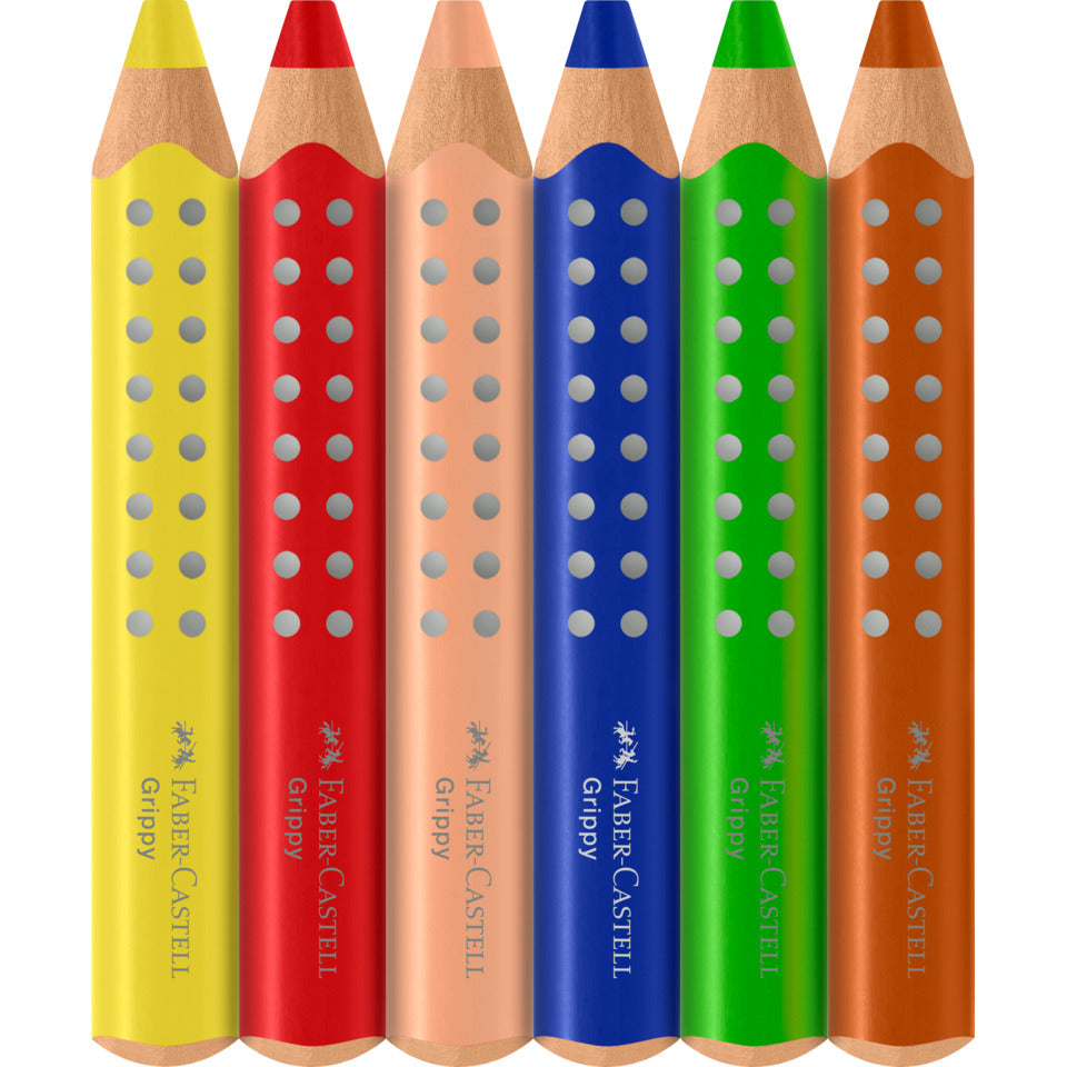 Farbstiftetui Grippy, 6 Stück, sortiert FABER CASTELL 110630 FABER-CASTELL 110630