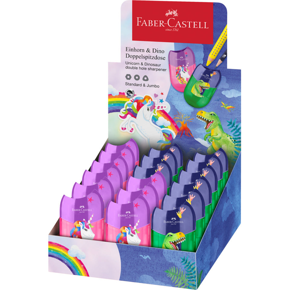 Doppelspitzer Dino/Einhorn   im Display FABER CASTELL 183551 FABER CASTELL 183551 im Display