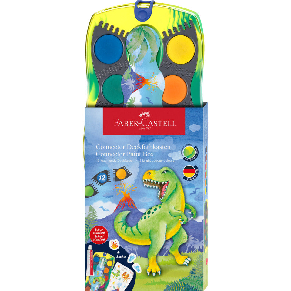 Farbkasten Connector Dino Edition. inkl. Deckweiß FABER CASTELL 125036 FABER CASTELL 125036 Dino