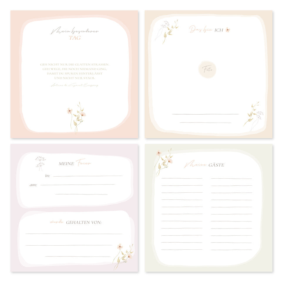 Kommunionsalbum Blütenzauber, 25 x 25 cm, rosé GOLDBUCH 03 038 GOLDBUCH 03 038 25x25cm