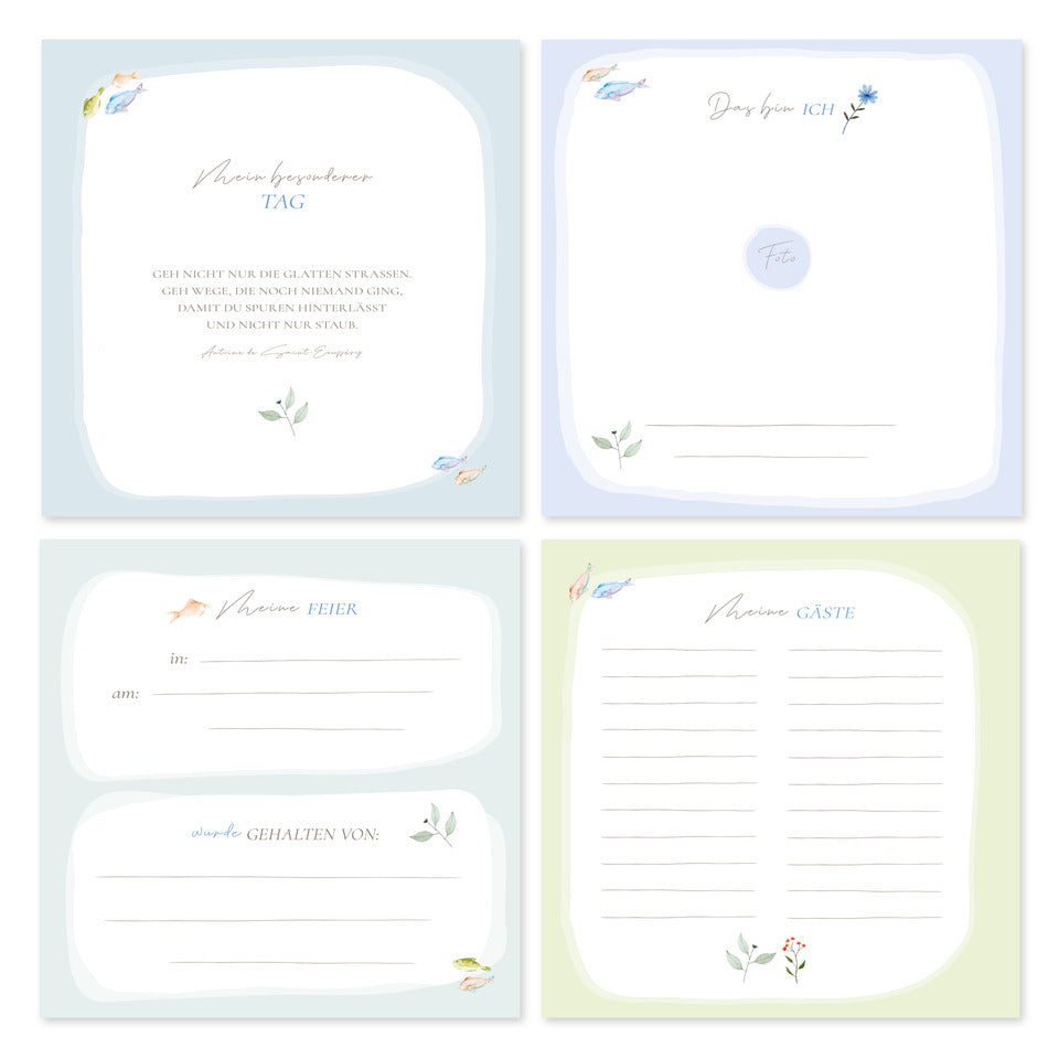 Konfirmationsalbum Himmelsfische, 25 x 25 cm, blau GOLDBUCH 03 037 GOLDBUCH 03 037 25x25cm