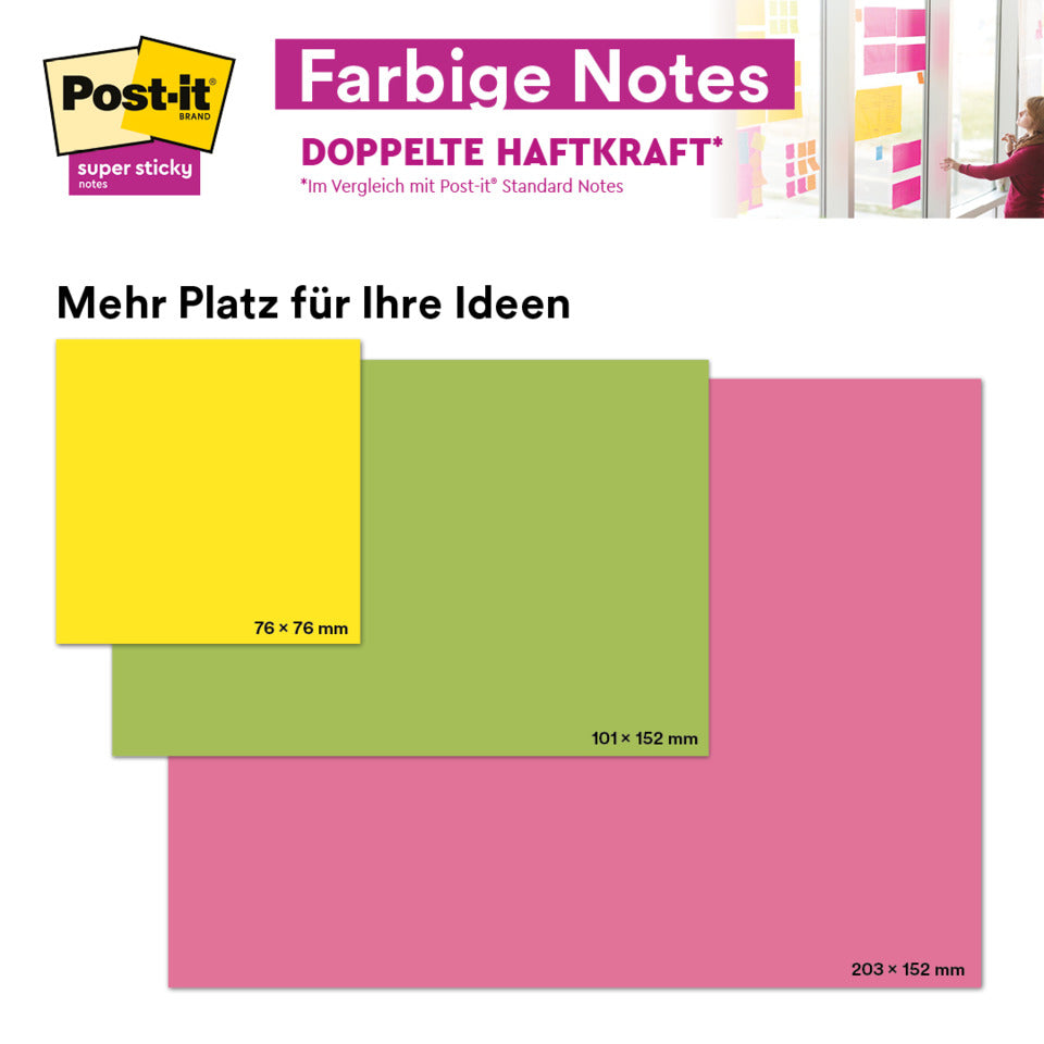 Haftnotizblock 270 Blatt 76x31mm gelb POST-IT 2028-SCY POST-IT 2028-SCY 76x76mm