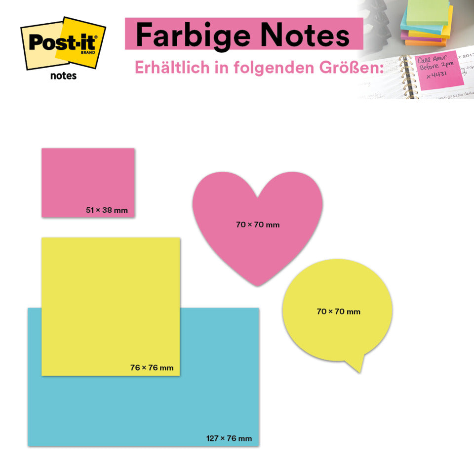 Haftnotizblock Würfel, 76x76mm, 450 Blatt, pastellblau POST-IT 2028B POST-IT 2028B 76x76mm 450Bl