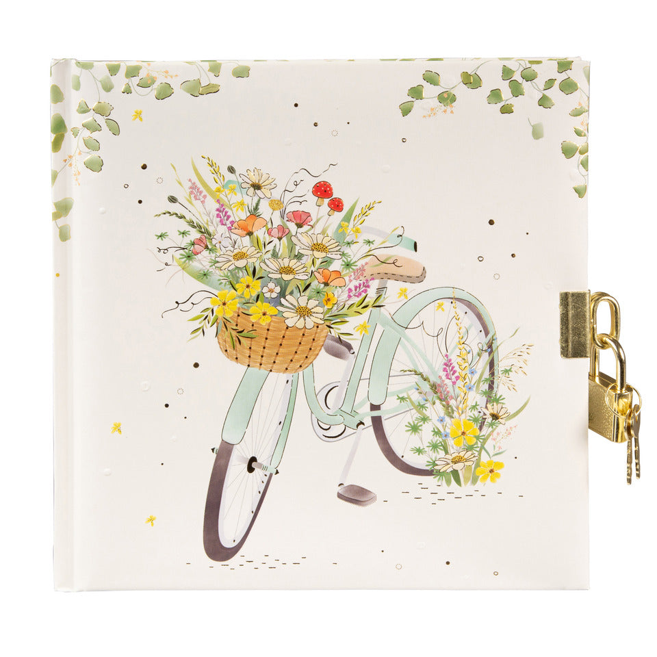 Tagebuch mit Schloss Flowery Bike, 16,5 x 16,5 cm TURNOWSKY 44 051 TURNOWSKY 44 051 16,5x16,5cm