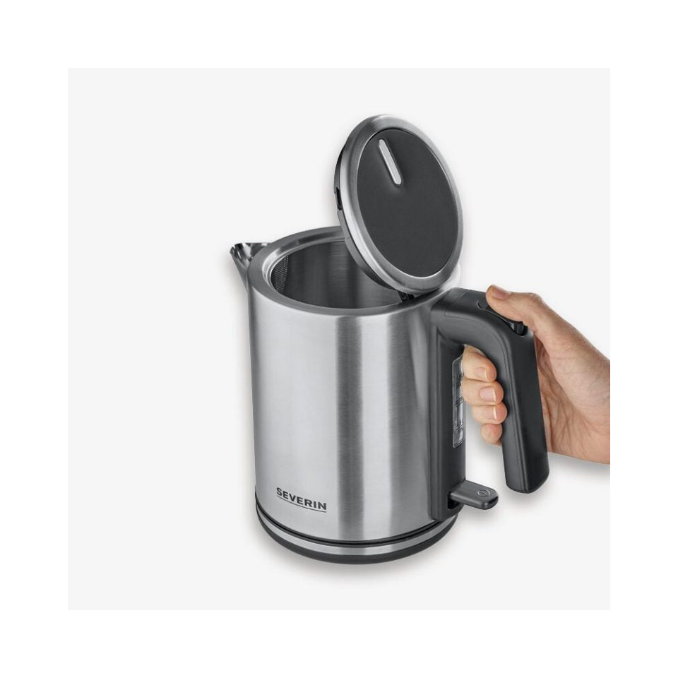 Wasserkocher, 1L, Edelstahl, silber/schwarz SEVERIN WK 3489 SEVERIN WK 3489 1 Liter