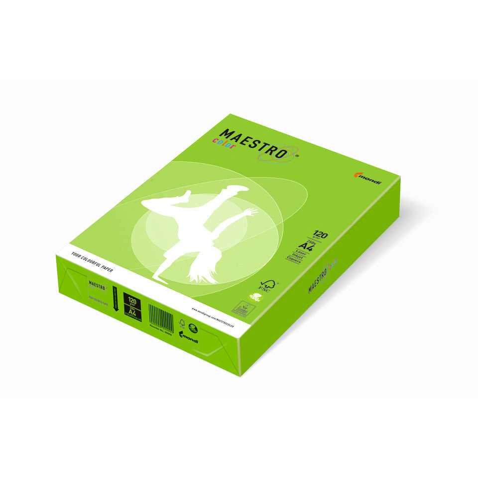 Kopierpapier Color Intensiv, A4, 120g/m², 250 Blatt, maigrün MAESTRO COLOR 9417-MA42A12S