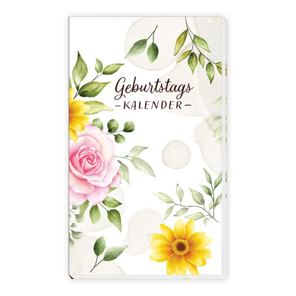 Taschenkalender Geburtstag Blumen undatiert, 10x16cm TRÖTSCH 52816 TRÖTSCH 52816 undatiert