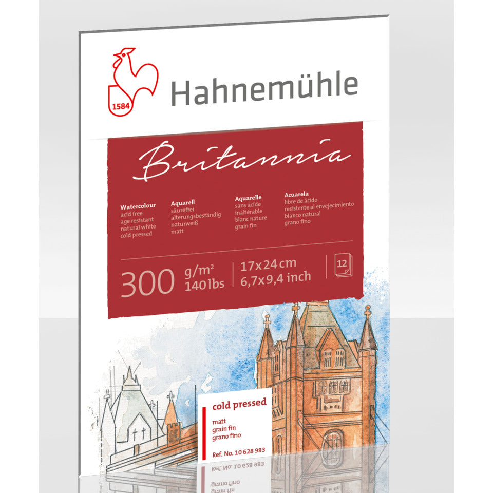 Aquarellblock, 17 x 24 cm, 300g/m², 12 Blatt HAHNEMÜHLE 10628983
