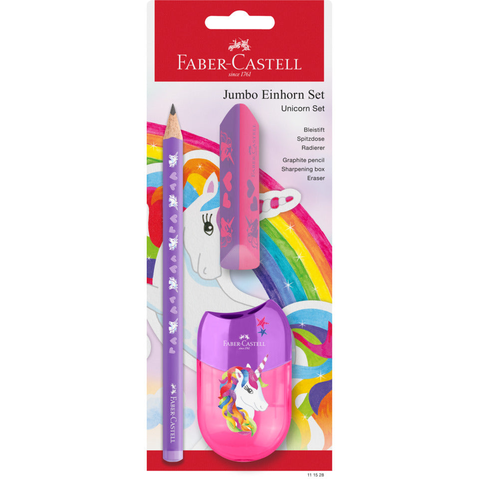 Schreibset Jumbo Einhorn HB lila FABER CASTELL 111528 FABER-CASTELL 111528