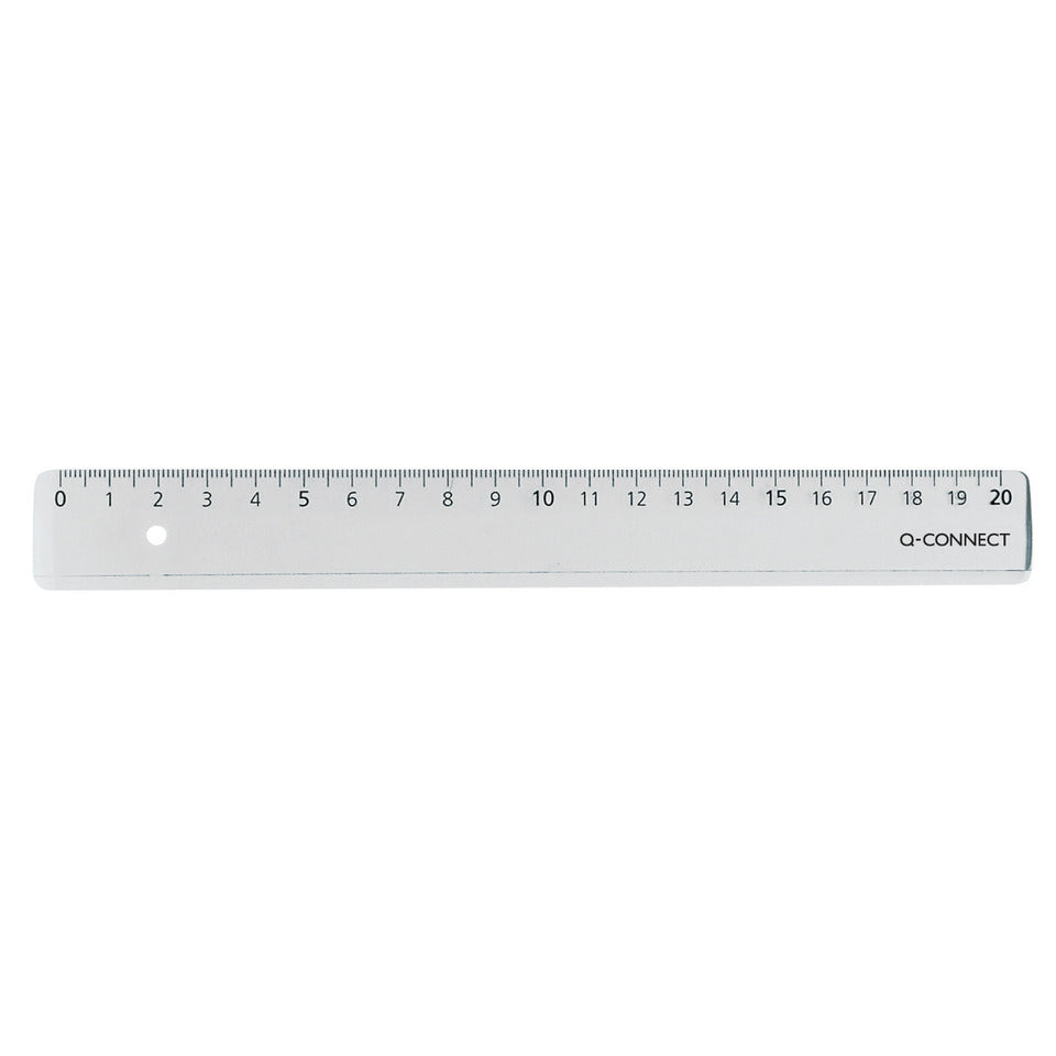 Lineal, 20cm, transparent Q-CONNECT KF00584 Q-CONNECT KF00584 E-10211 IA/E10181-00