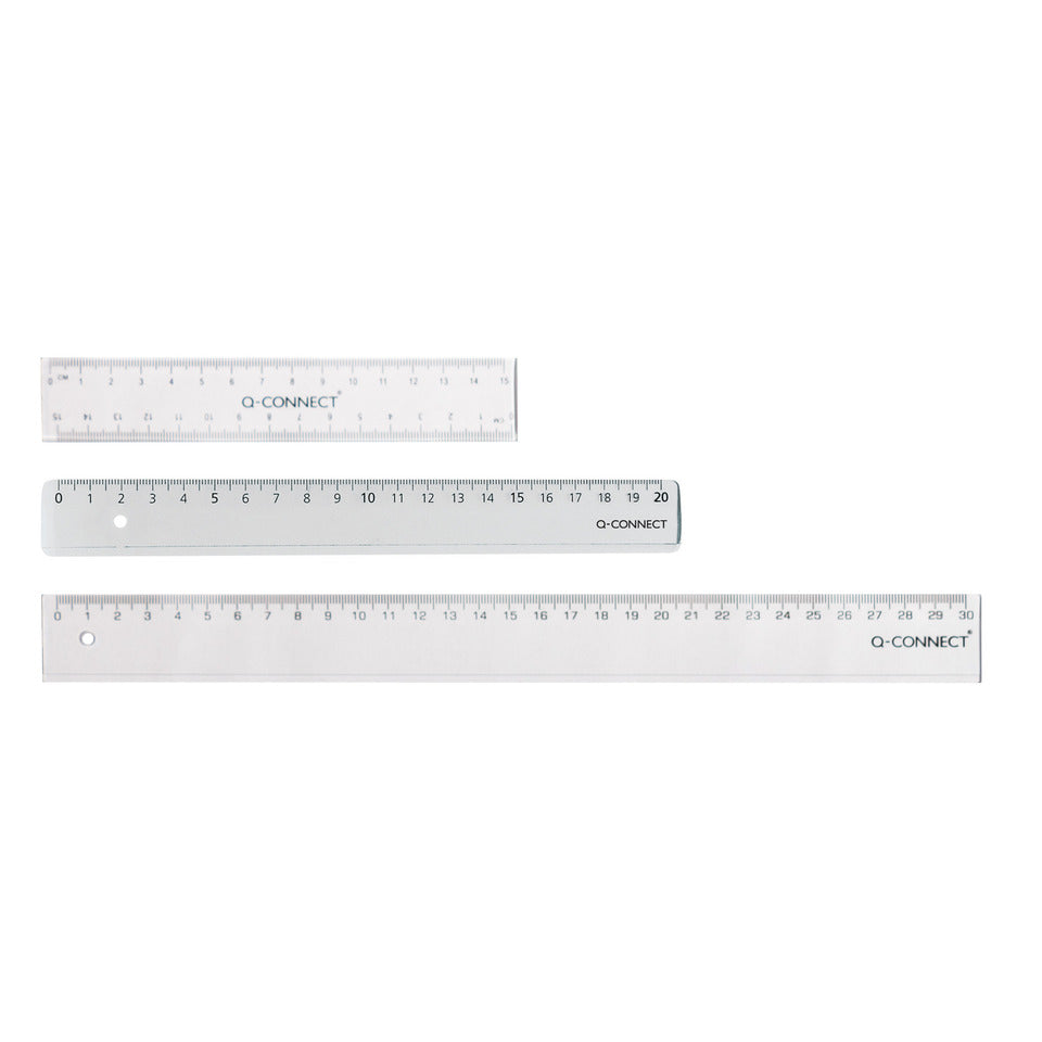Lineal, 20cm, transparent Q-CONNECT KF00584 Q-CONNECT KF00584 E-10211 IA/E10181-00