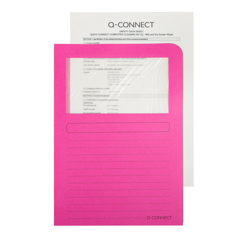 Umlaufmappe, A4, Pappe, pink Q-CONNECT KF15245