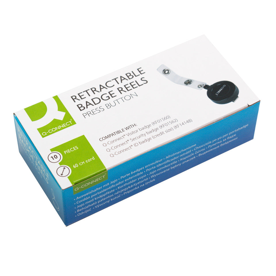 Ausweishalter mit Metallclip, 10 Stück, schwarz Q-CONNECT KF14147 Q-CONNECT KF14147 mit Metallclip