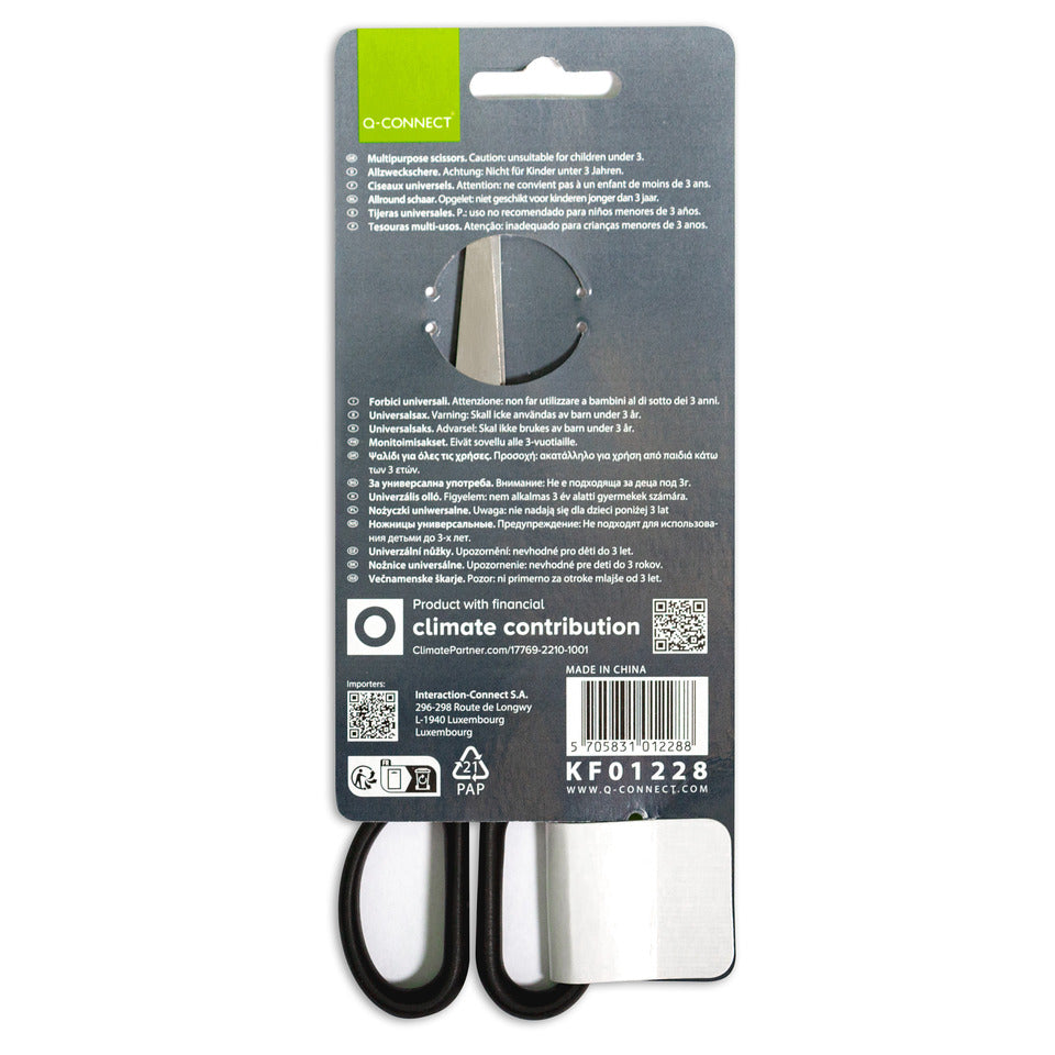 Schere, 17cm, rund, schwarz Q-CONNECT KF01228