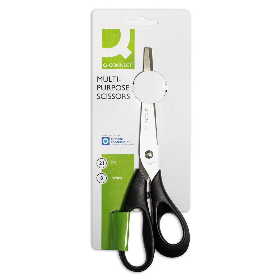 Schere, 21cm, rund, schwarz Q-CONNECT KF01227 Q-CONNECT KF01227 abgerundet
