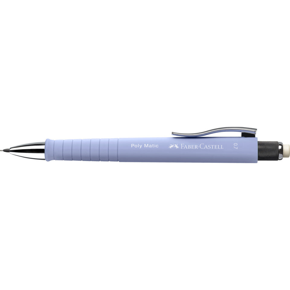 Druckbleistift B Poly Matic pale iris mit Radierer auswechselbar 0,7 FABER CASTELL 133327