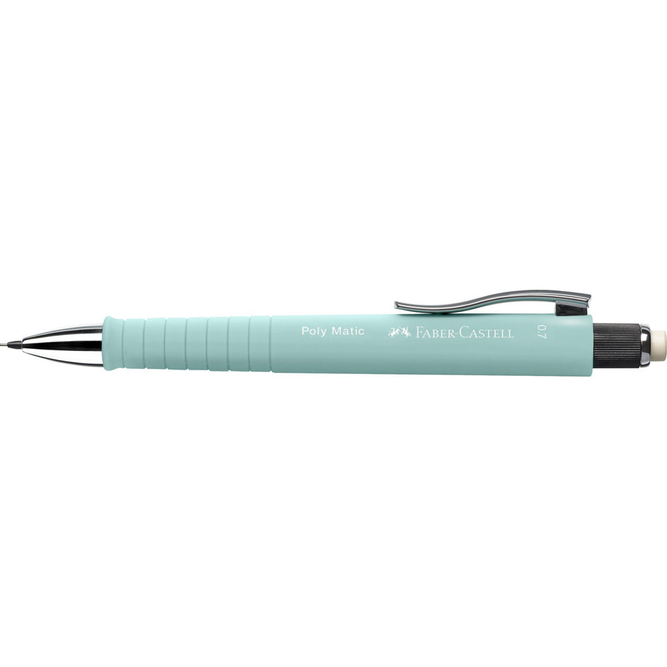 Druckbleistift B Poly Matic caribic blue mit Radierer auswechselbar 0,7 FABER CASTELL 133305 FABER CASTELL 133305 0,7mm