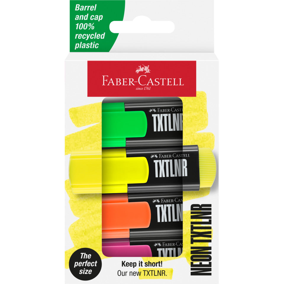 Textmarkeretui 4Stück SF 1-3 mm sortiert   TXTLNR FABER CASTELL 154204 FABER CASTELL 154204 TXTLNR