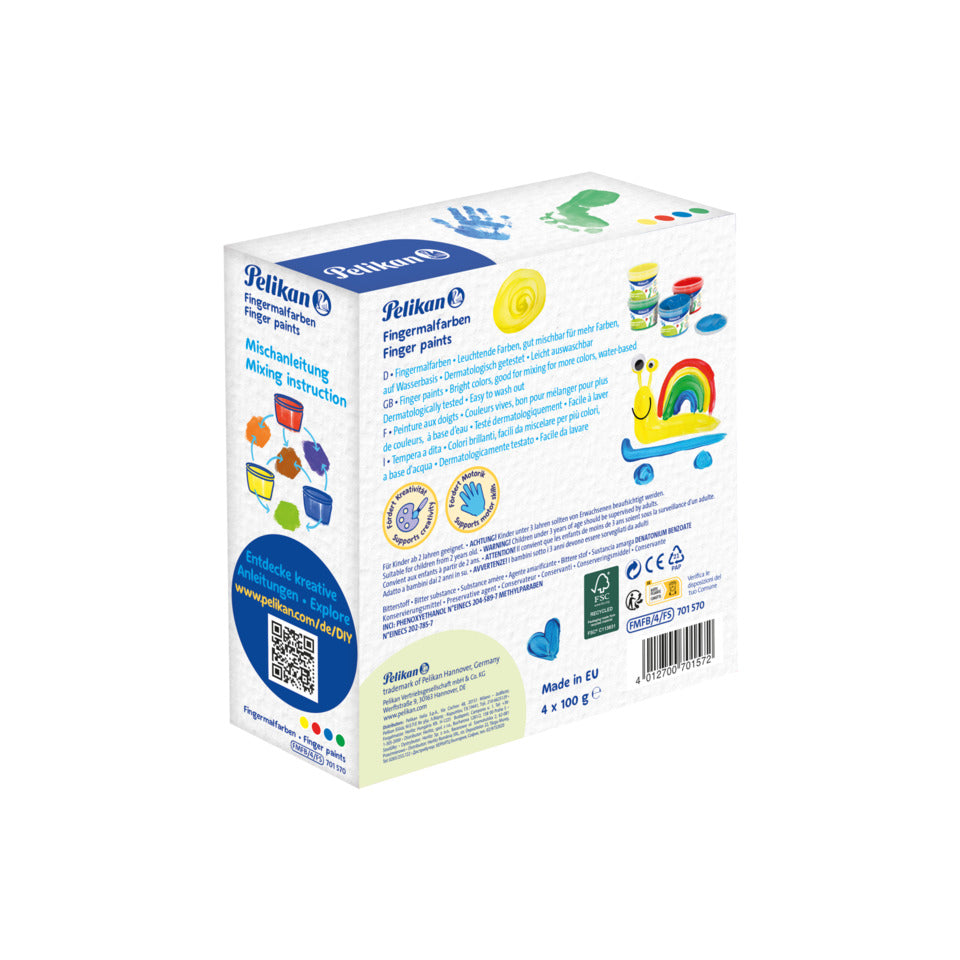 Fingerfarbe 4ST sortiert   FMFB PELIKAN 300008267 PELIKAN 300008267 701570 FMFB 4