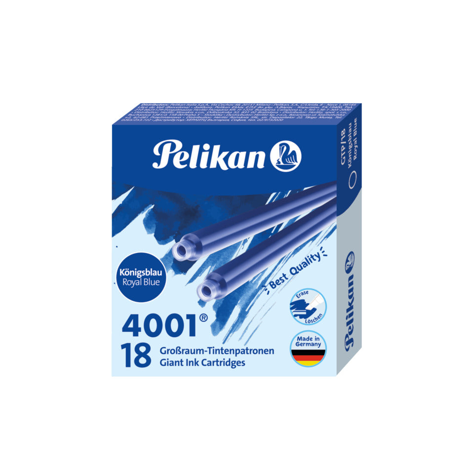 Großraum-Tintenpatronen 4001® GTP/18, 18 Stück, königsblau PELIKAN 300004064 PELIKAN 300004064 300735 GTP/18