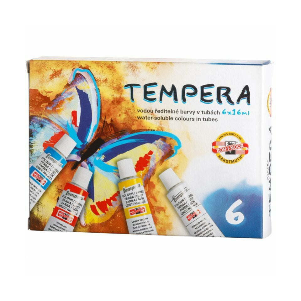 Temperafarben 6er Set Grundsortiment - 6 x 16 ml, sortiert KOH-I-NOOR 162547 KOH-I-NOOR 162547 Tube