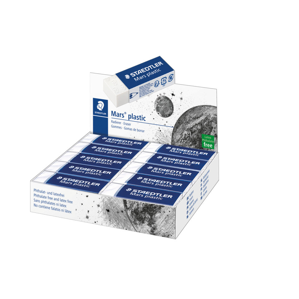 Radierer Mars® plastic, PVC, 65 x 13 x 23 mm, weiß STAEDTLER 526 50