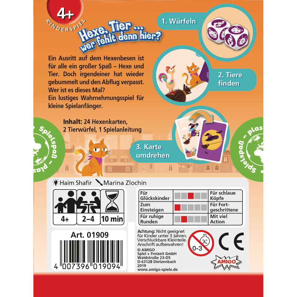 Spiel Hexe, Tier ... wer fehlt denn hier? AMIGO 01909