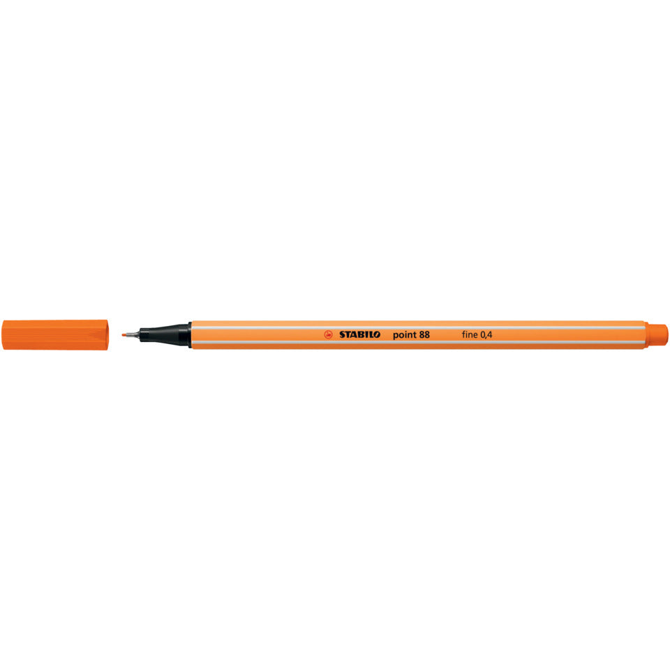 Fineliner point 88®, 0,4 mm, gelbrot STABILO 88/30