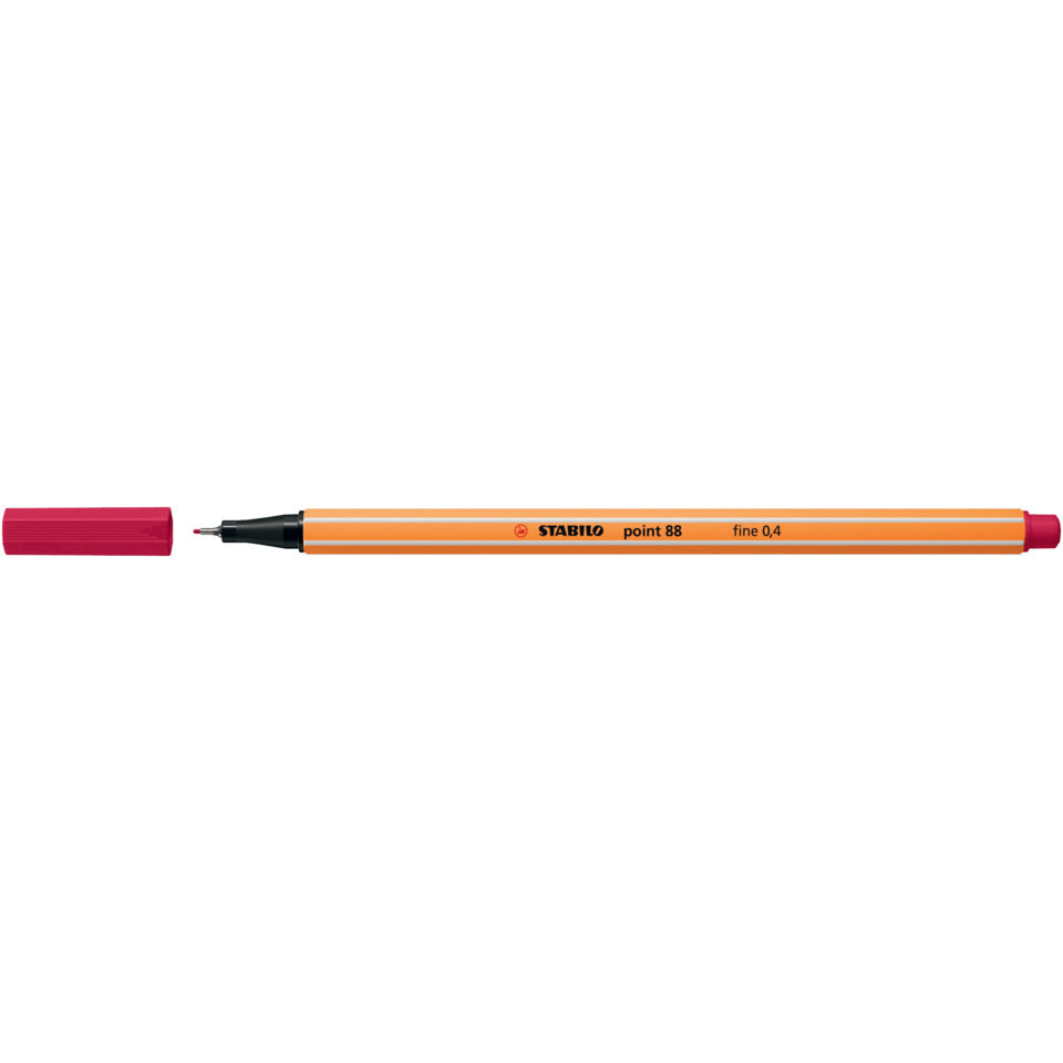 Fineliner point 88®, 0,4 mm, dunkelrot STABILO 88/50