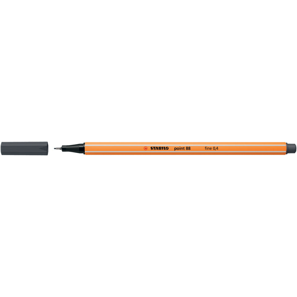 Fineliner point 88®, 0,4 mm, schwarzgrau STABILO 88/97 STABILO 88/97  schwarzgrau