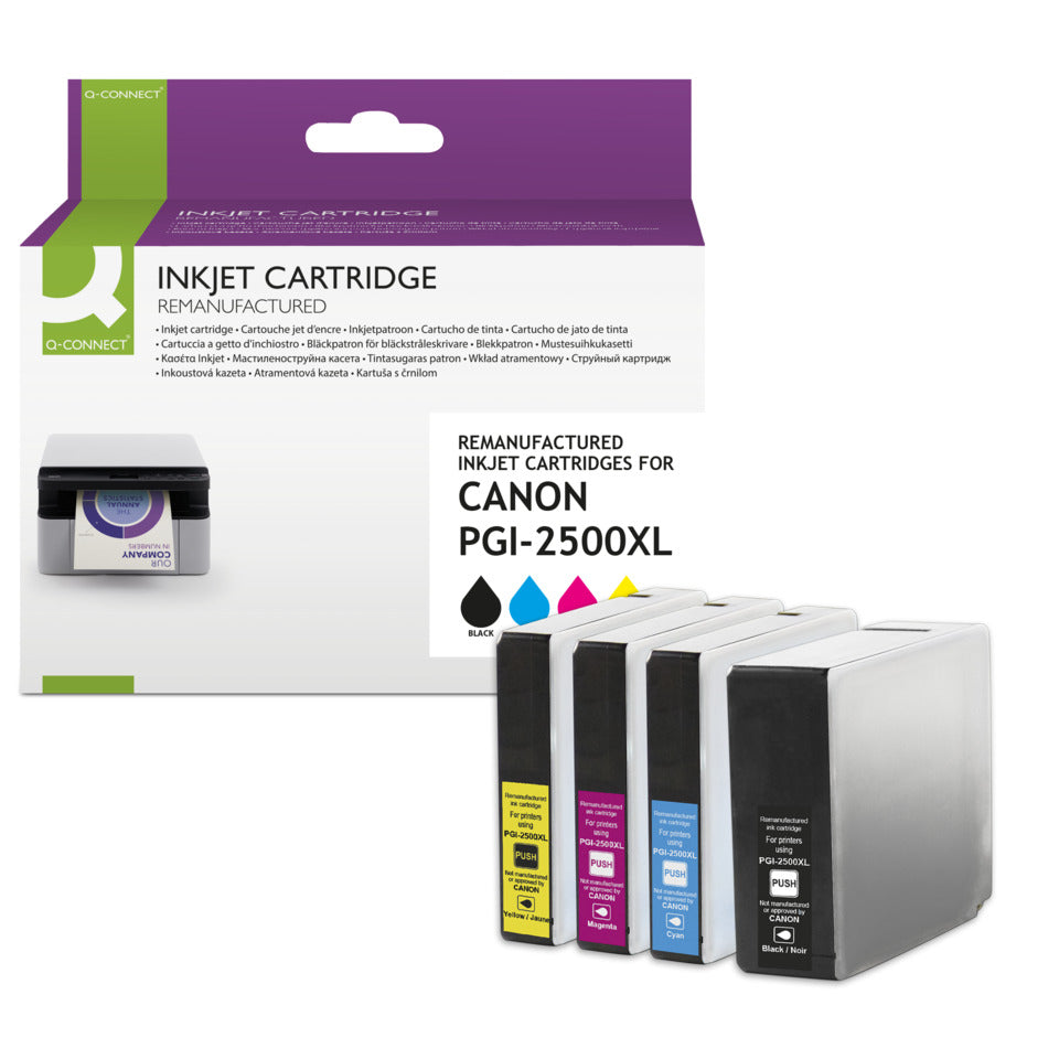 Inkjetpatrone ersetzt Canon PGI-2500XL-Multipack Q-CONNECT KF14270