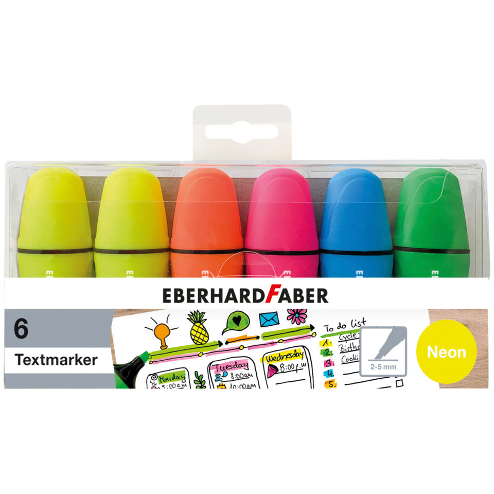 Textmarkeretui, 2-5 mm, neon sortiert EBERHARD FABER 551414
