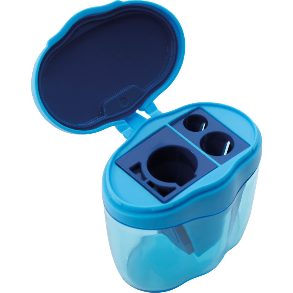 Dosenspitzer dreifach für alle gängigen Stiftformen mit Stiftdurchmesser 8-15mm Colori blau EBERHARD FABER 585149 EBERHARD FABER 585149 im Display