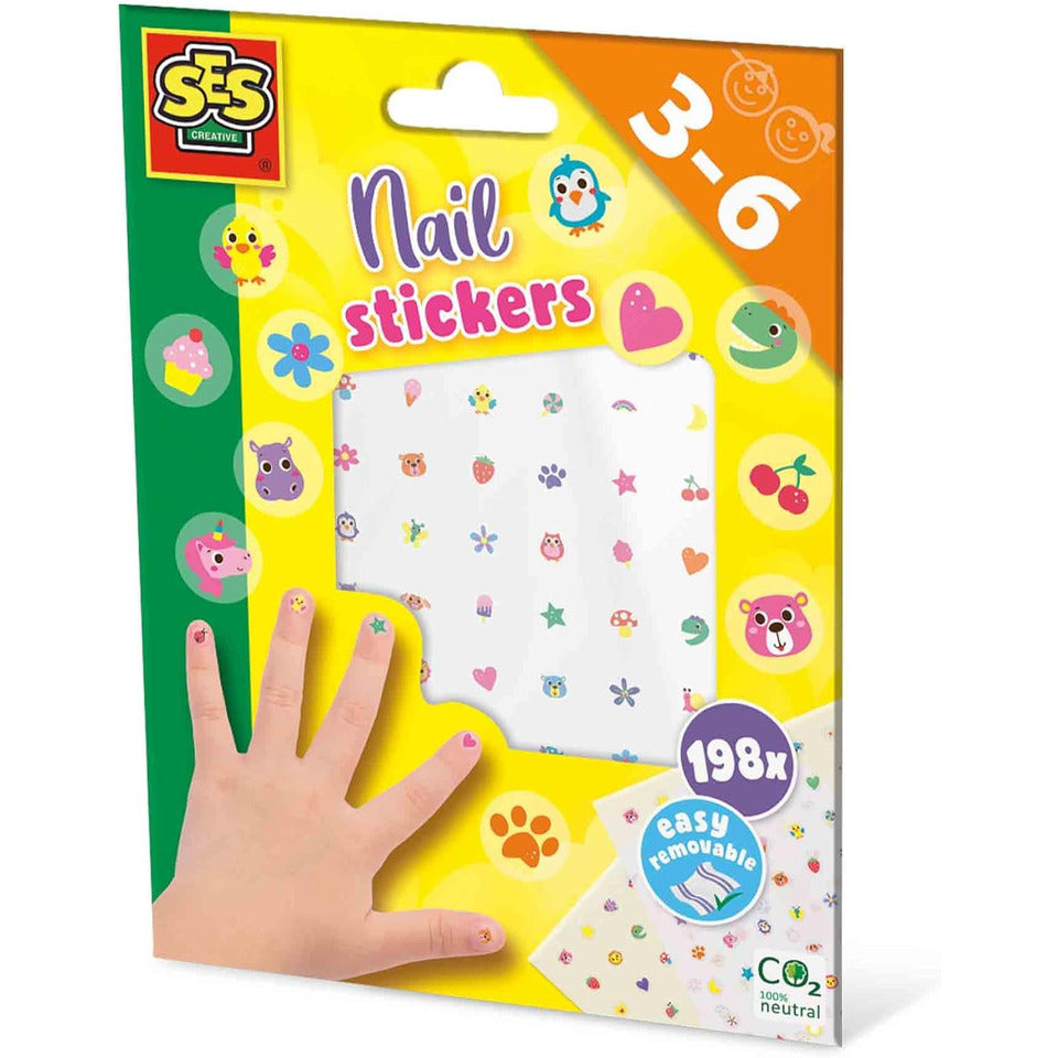 Fingernagelsticker, 198 Stück, sortiert SES CREATIVE 14044