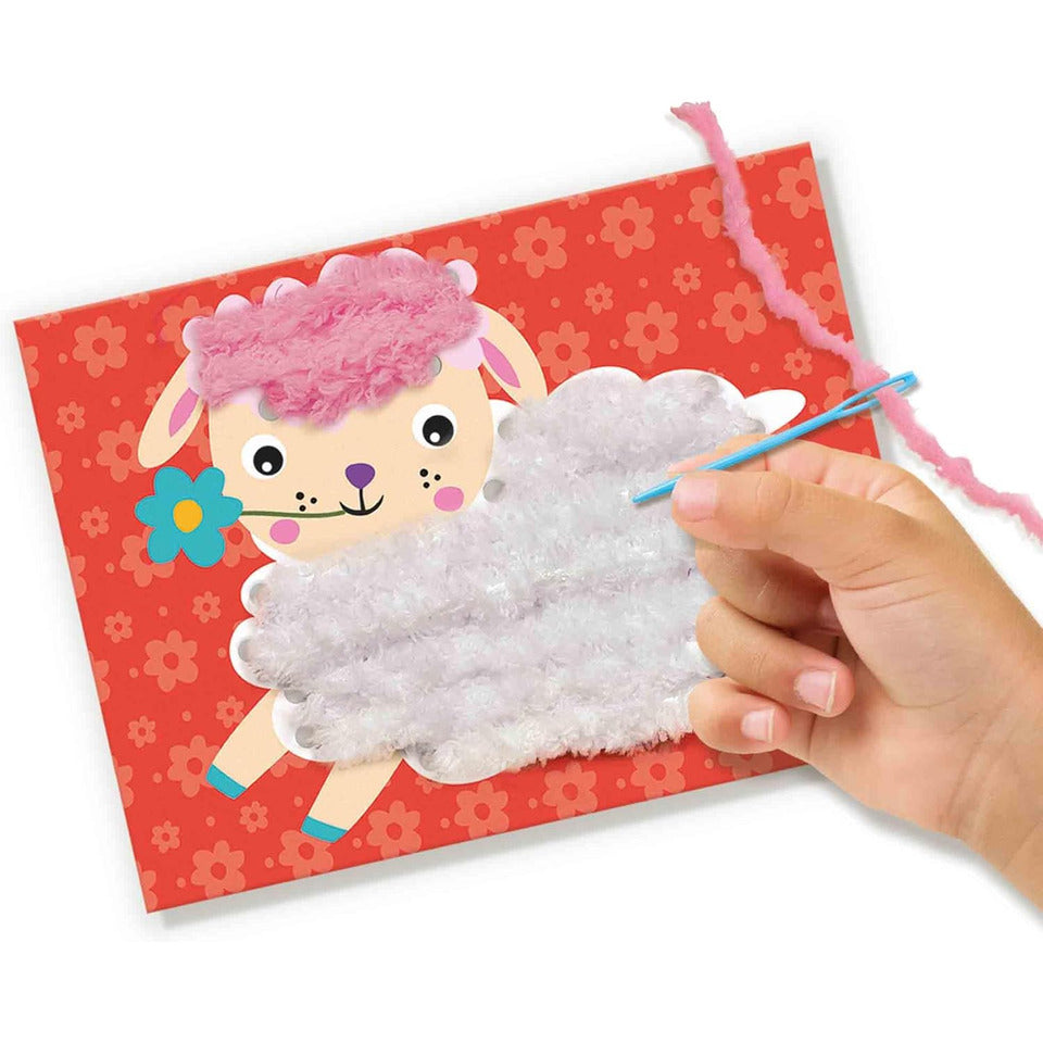 Bastelset Flauschige Tiere sticken SES CREATIVE 14043