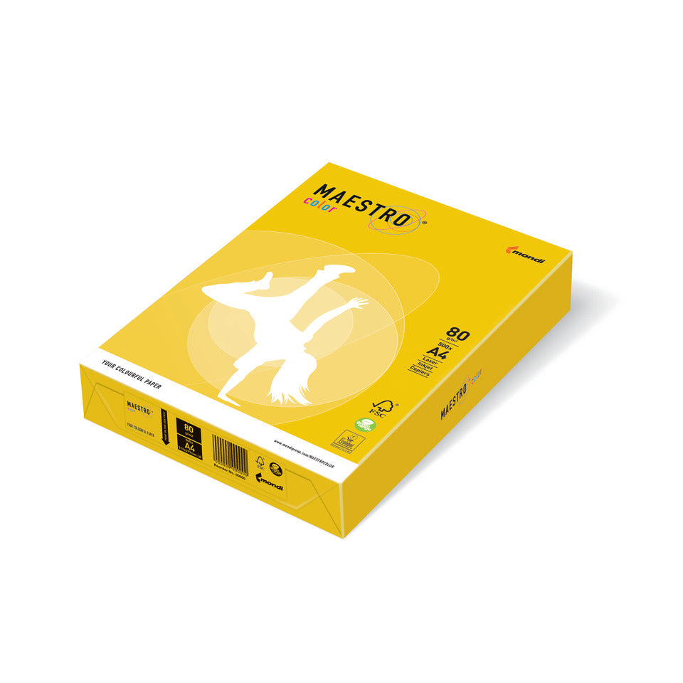 Kopierpapier Color Intensiv, A4, 160g/m², 250 Blatt, intensivgelb MAESTRO COLOR 9417-IG50A16S