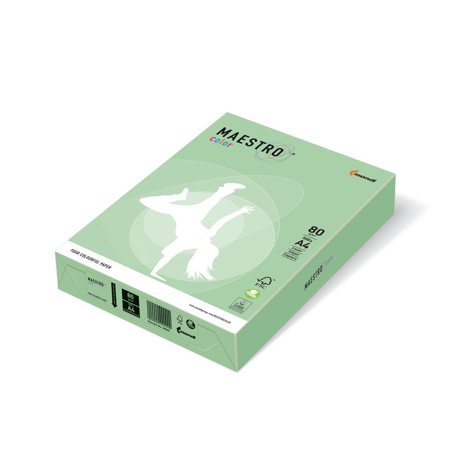 Kopierpapier Color Pastell, A4, 160g/m², 250 Blatt, mittelgrün MAESTRO COLOR 9417-MG28A16S