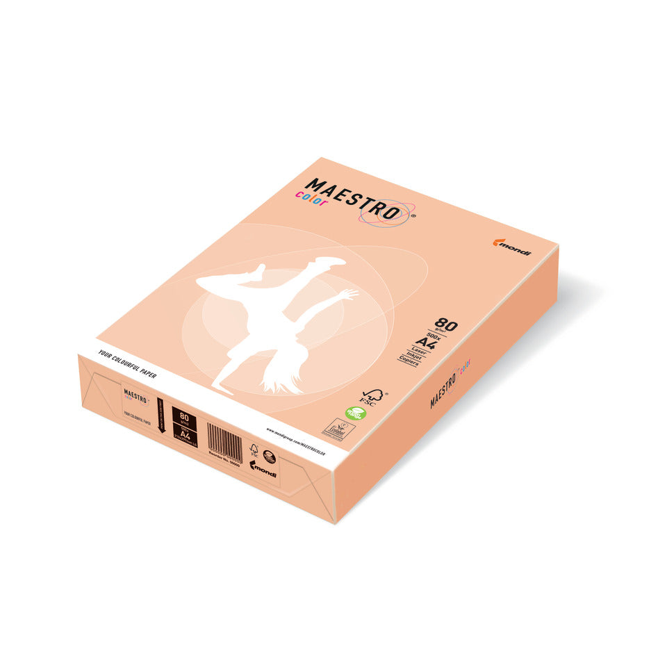 Kopierpapier Color Pastell, A4, 160g/m², 250 Blatt, lachs MAESTRO COLOR 9417-SA24A16S