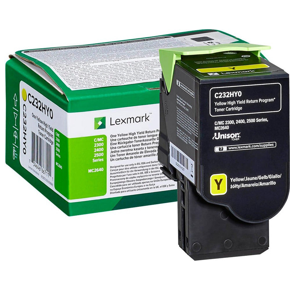 Lasertoner Return, 2.300 Seiten, yellow LEXMARK C232HY0