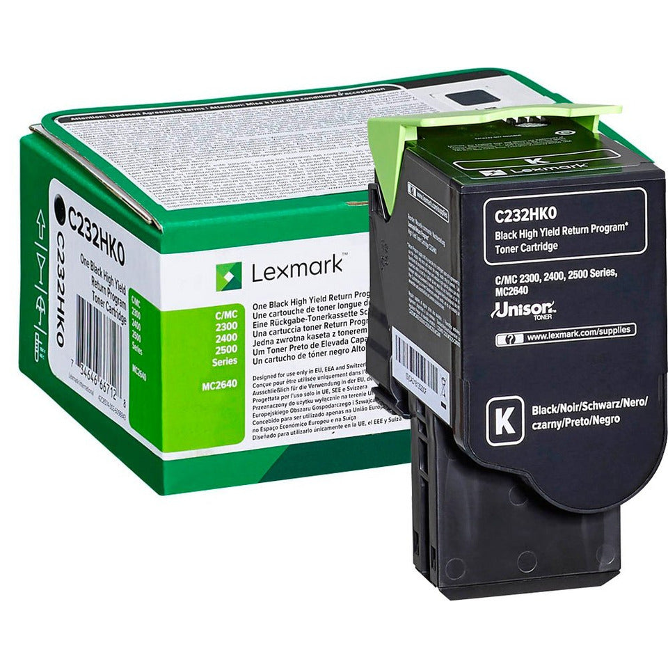 Lasertoner Return, 3.000 Seiten, schwarz LEXMARK C232HK0