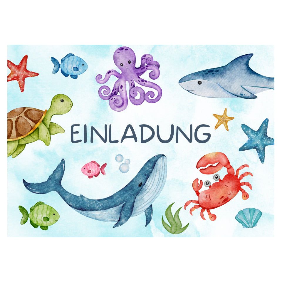 Einladung Kinder, 11,5 x 17 cm, 5 Stück KOMMA³ 50-036 KOMMA³ 50-036   Bild